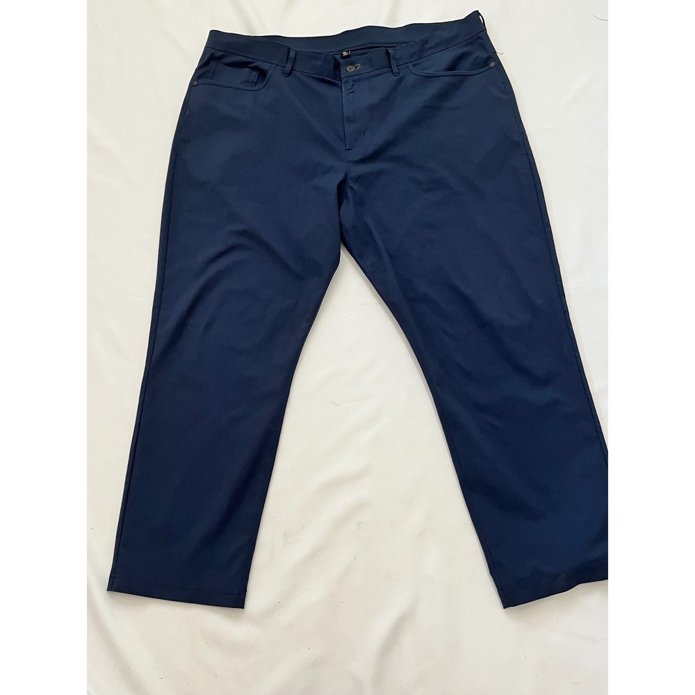 PUBLIC REC workday dealmaker navy blue pants flat front casual men 40‎ 28 chino